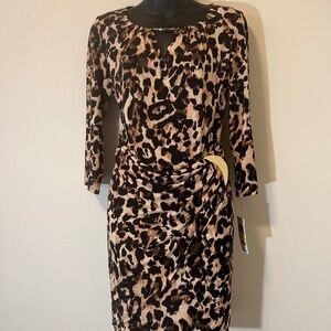 NWT Thalia Sodi Women's Medium Dress Leopard Print Sexy Chic